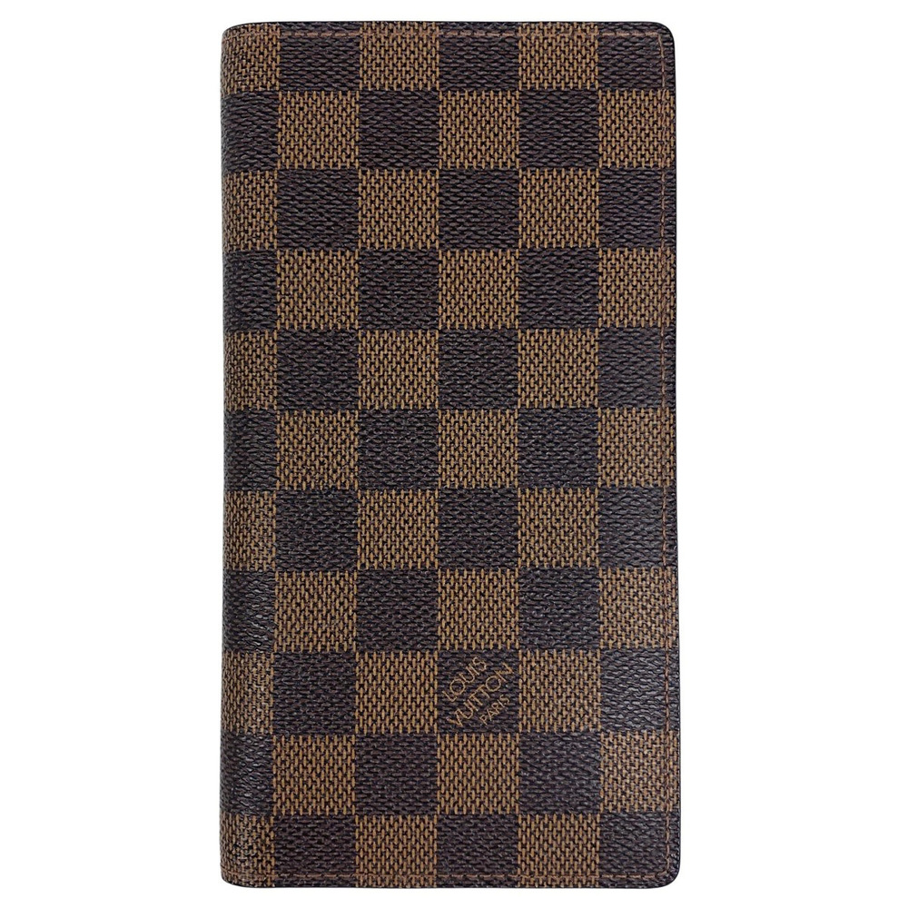 Louis Vuitton Portefeuille Cartes Credit Bi fold Long Wallet Damier Brown